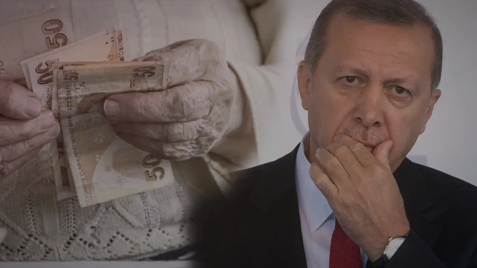 erdoğan ve emekliler para sayıyor.